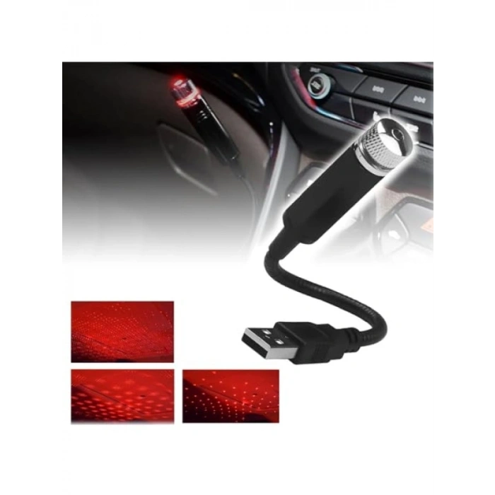 Ayarlanabilir Kırmızı Led Araç İçi Atmosfer Lambası