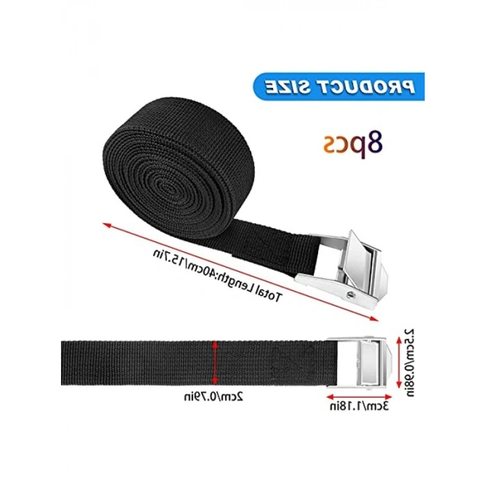 Ayarlanabilir Kısa Germe Kayışı Seti - 8 Adet 40 cm