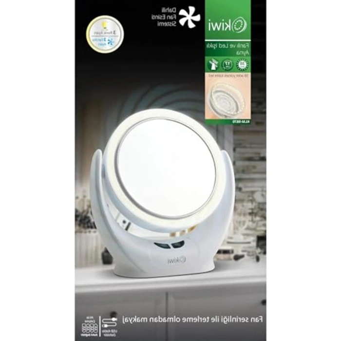 Ayarlanabilir Led Işıklı Makyaj Aynası, Fanlı ve Kullanışlı Tasarım