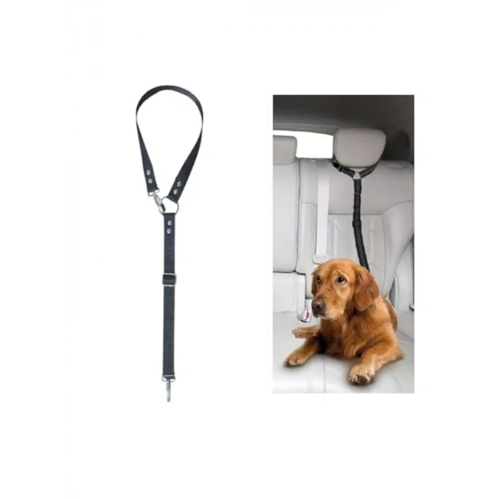 Ayarlanabilir Metal Kancalı Köpek Emniyet Tasması, Siyah