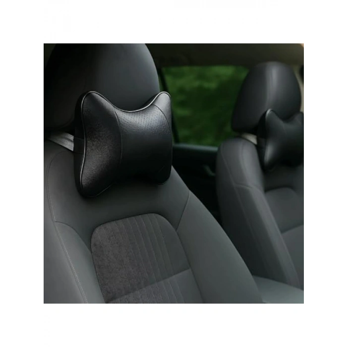 Ayarlanabilir Ortopedik Araba Boyun Yastığı - Nefes Alabilir PU Deri