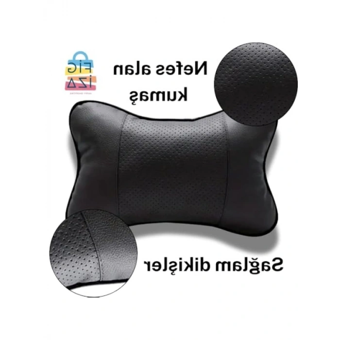 Ayarlanabilir Ortopedik Araba Boyun Yastığı - Nefes Alabilir PU Deri