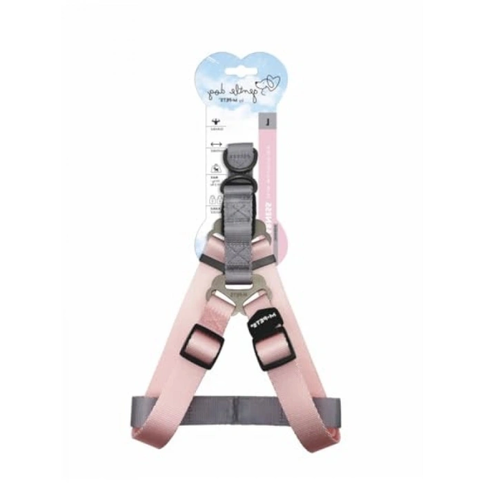 Ayarlanabilir Rahat Köpek Göğüs Tasmaları, Pembe, L