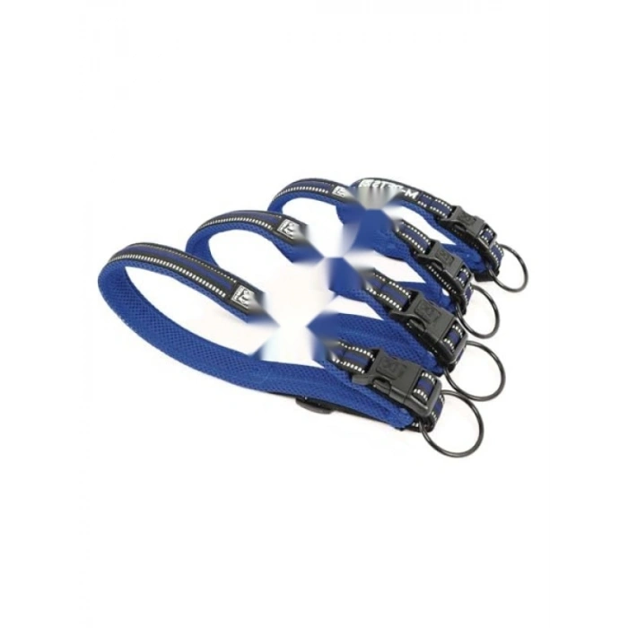 Ayarlanabilir Reflektörlü Soft Boyun Tasması, Mavi (L)