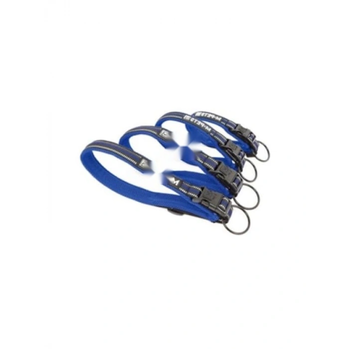 Ayarlanabilir Reflektörlü Soft Boyun Tasması, Mavi (XL)