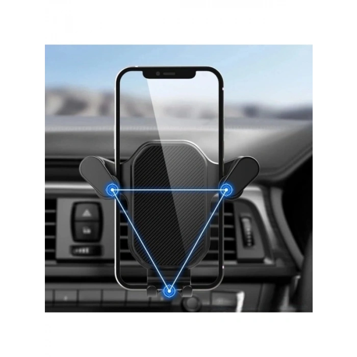 Ayarlanabilir V Tipi Araba Telefon Tutacağı - Siyah Metal