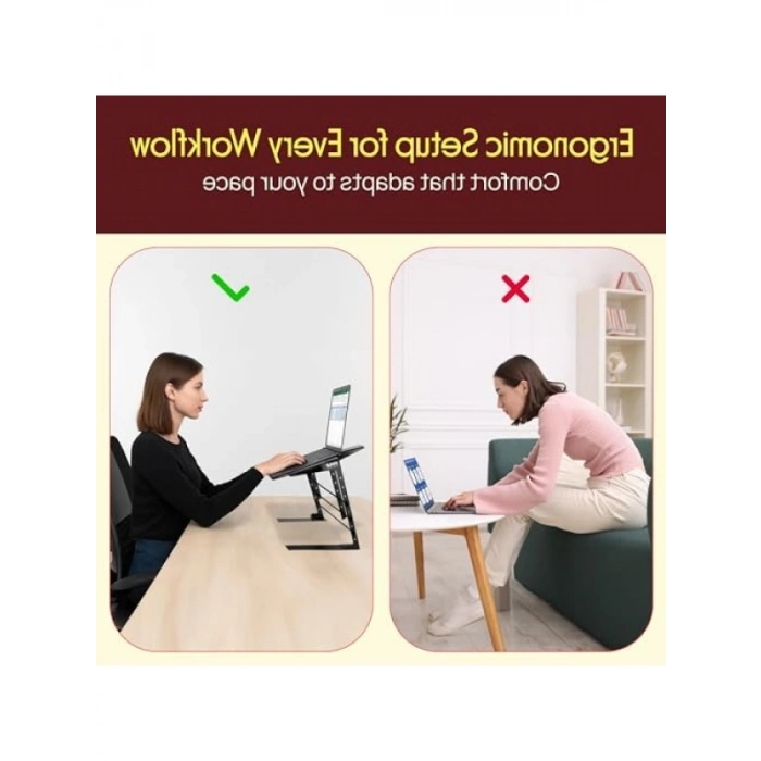 Ayarlanabilir Yükseklikte Ergonomik Dizüstü Bilgisayar Standı