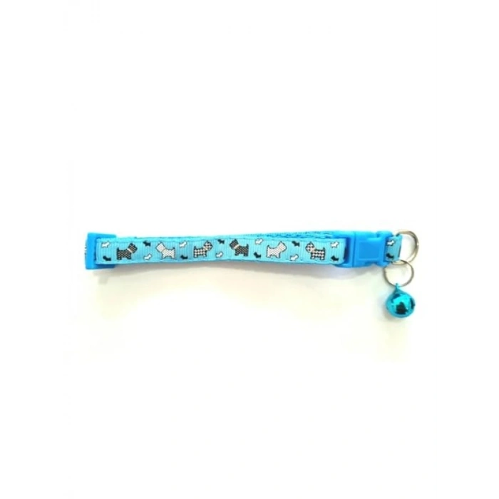 Ayarlanabilir Zilli Kedi Boyun Tasması - Mavi