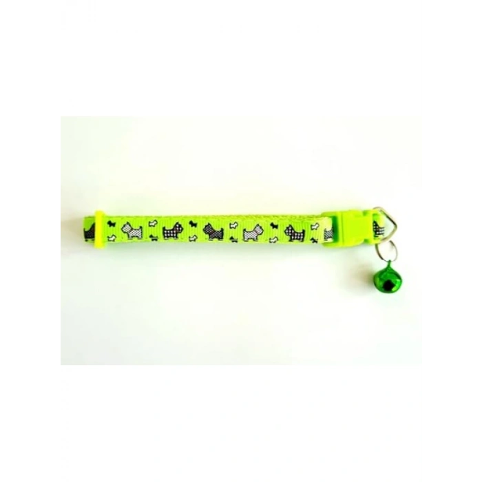 Ayarlanabilir Zilli Kedi Boyun Tasması - Yeşil