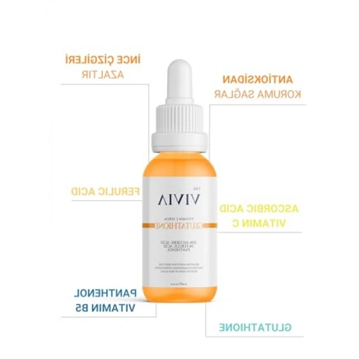 Aydınlatıcı C Vitamini Serumu, %20 Askorbik Asit ve %5 Ferulik Asit, 30 ml