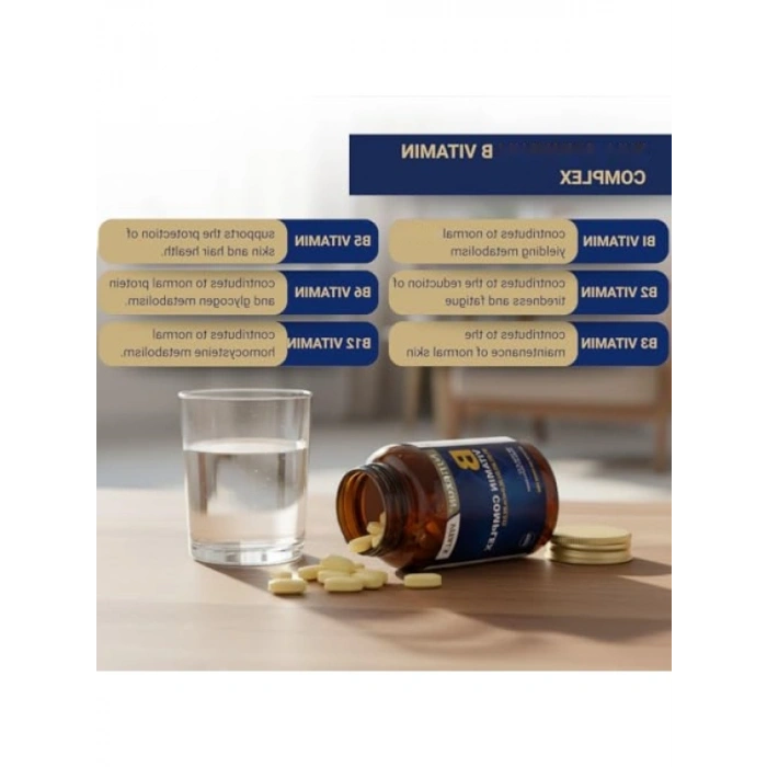 B Vitamin Kompleksi - 60 Tablet - Enerji ve Sinir Sistemi Desteği