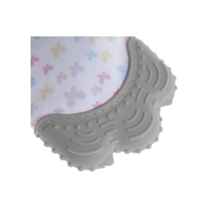 Babyjem Bebek Diş Kaşıyıcı Eldiveni Kelebek Gri