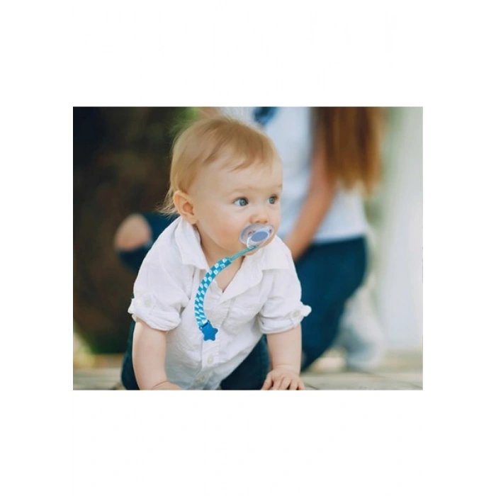 Babyjem Klipsli Emzik Askısı Mavi Ayıcık