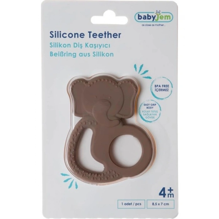 Babyjem Silikon Fil Dişlik 808 Latte