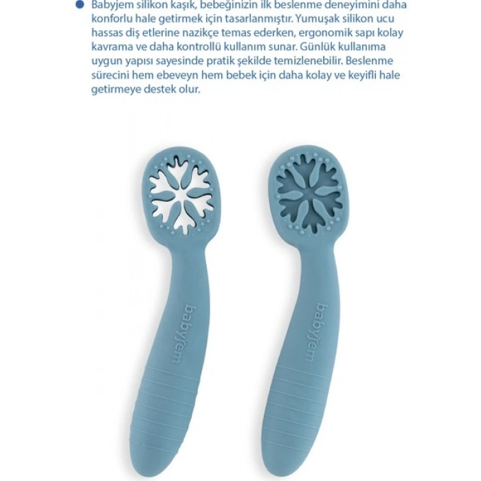 Babyjem Silikon İkili İlk Kaşığım Mint