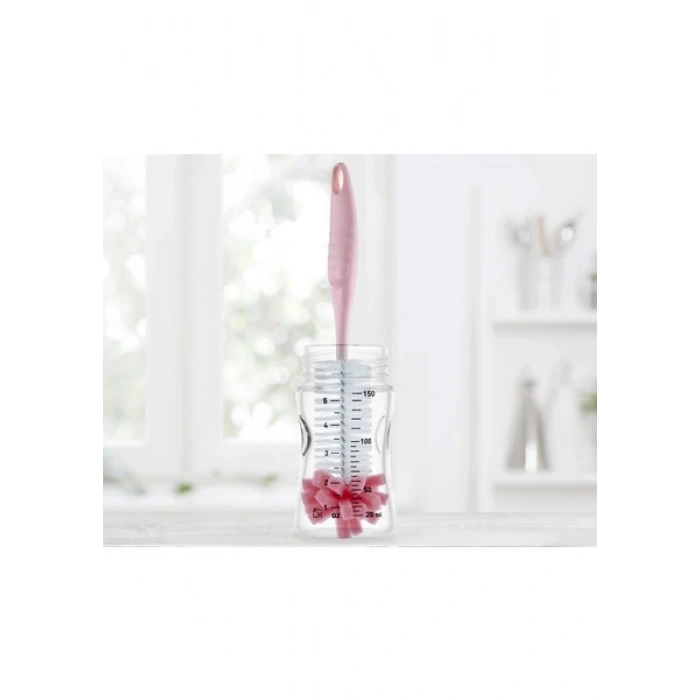 Babyjem Süngerli Biberon Fırçası Pembe