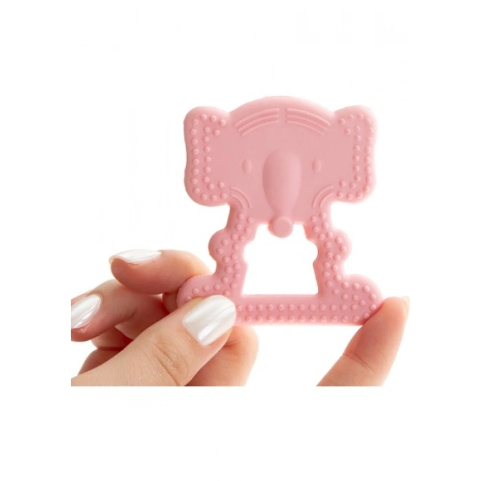 Babyjem Yumuşak Diş Kaşıyıcı Fil Pembe