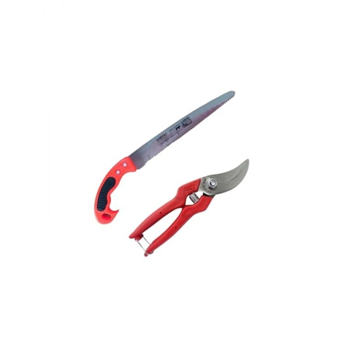 Bağ Budama Makası ve Dal Testeresi, 30 cm, 2li Set, Dayanıklı Çelik