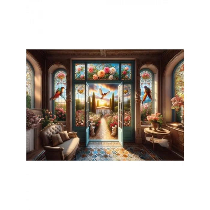 Bahara Açılan Kapı Temalı 500 Parça Puzzle