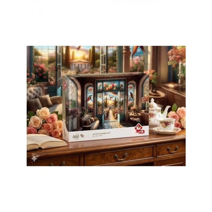 Bahara Açılan Kapı Temalı 500 Parça Puzzle
