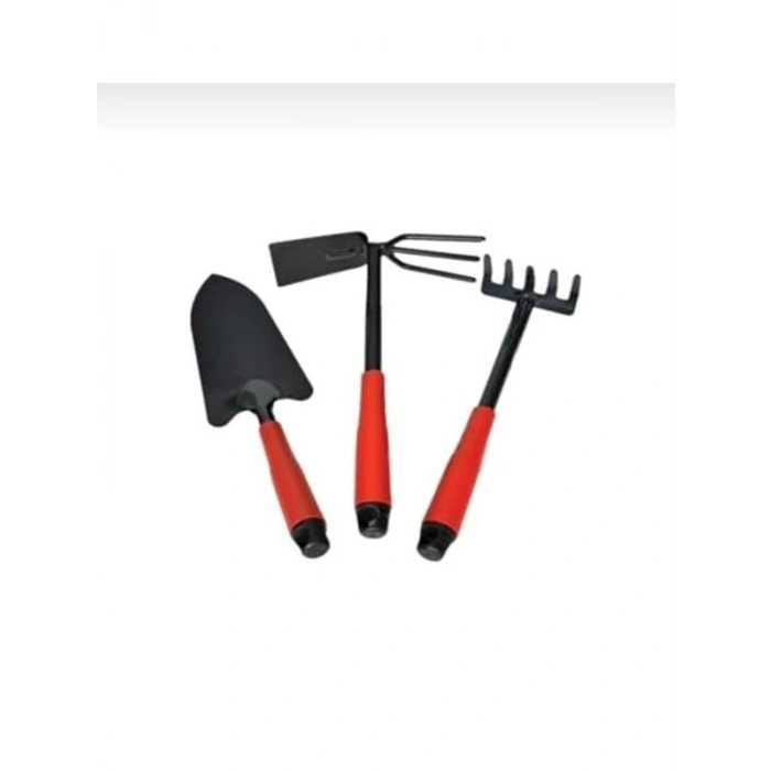 Bahçe El Aletleri Seti, 30 cm Kürek, Tırmık ve Çapa ile 3 Parça