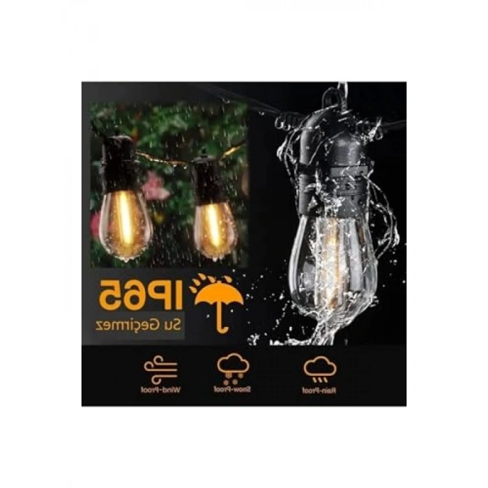 Bahçe İçin Eklenip Uzatılabilir Işık - 5 Duylu E27, 5 Metre