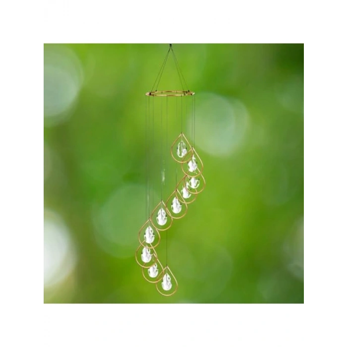 Bakır Spiral Rüzgar Çanı - 90 cm Uzunluk, 15 cm Çap