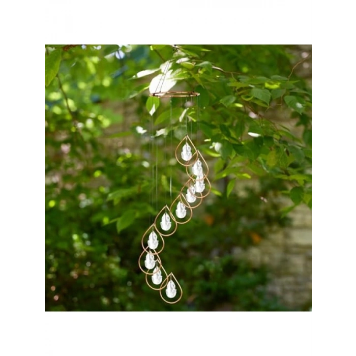 Bakır Spiral Rüzgar Çanı - 90 cm Uzunluk, 15 cm Çap