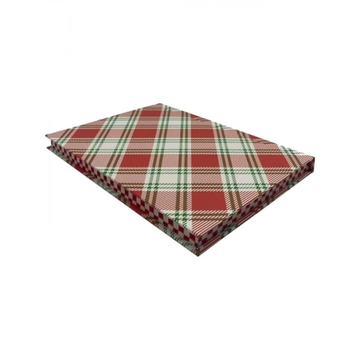 Baklava Ekose Desenli Çizgisiz Hard Cover Defter