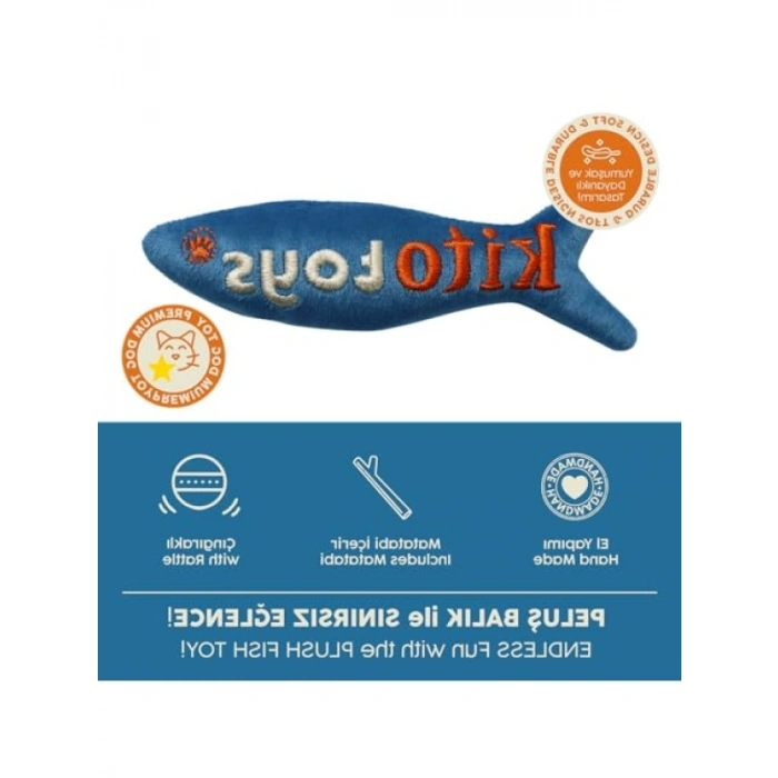 Balık Temalı Peluş Kedi Oyuncağı