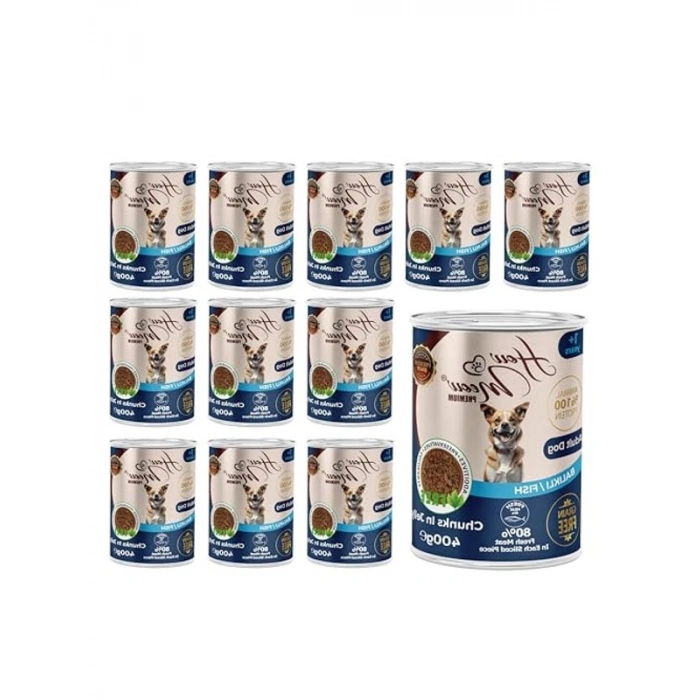 Balıklı ve Jöleli 400 Gr Konserve Mama, 12 Adet