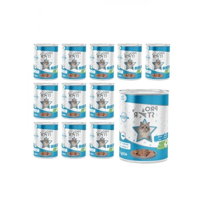 Balıklı Yetişkin Kedi Pate Konservesi - 400 gr x 12 Adet