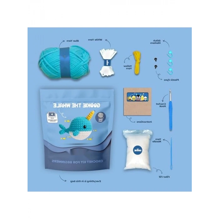 Balina Tasarımlı Amigurumi Örgü Kiti