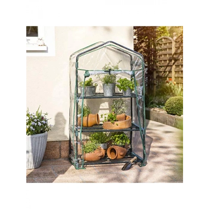 Balkon İçin Şeffaf Folyo Sera (68 x 49 x 128 cm)