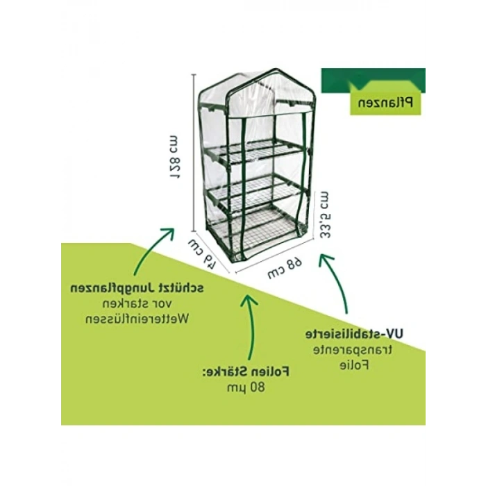 Balkon İçin Şeffaf Folyo Sera (68 x 49 x 128 cm)