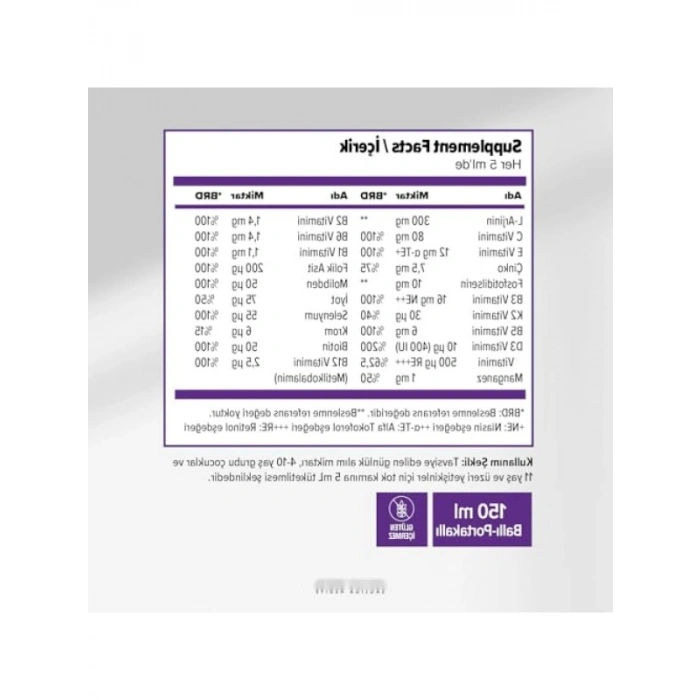 Ballı Portakal Aromalı Arginin Şurup - 150 ML