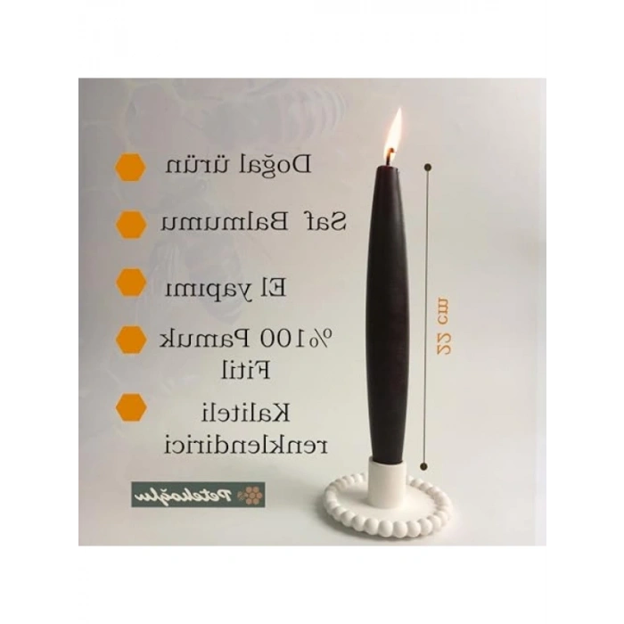 Balmumu Mumu, Mermi Formunda, Şamdan Mumu, 22 cm