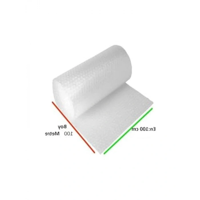 Balonlu Naylon Ambalaj, 100cm x 100m, Eşya Koruma İçin Üç Katlı