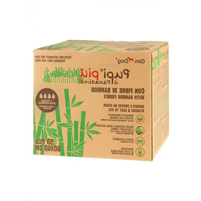 Bamboo malzemeden çiş pedi, 60x60 cm, 50li paket