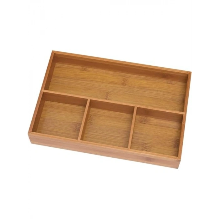 Bambu Ağacından 4 Bölmeli Düzenleyici Tepsi, 29.5 x 20.3 cm