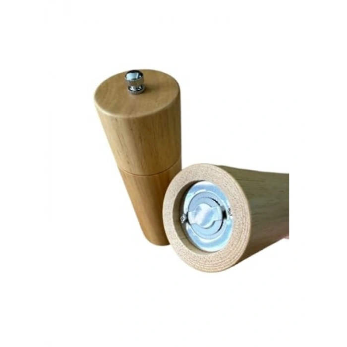Bambu Ahşap Gövdeli Tuz ve Karabiber Değirmeni Seti - 21 cm