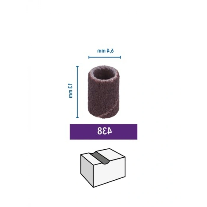 Bant Zımpara, 6,4 mm, 120 Kum, 6lı Paket