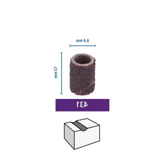 Bant Zımpara, 6,4 mm, Ahşap ve Plastik İçin 60 Kumlu, 6lı