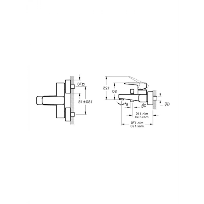 Banyo Bataryası - Krom, El Duşu Çıkışı