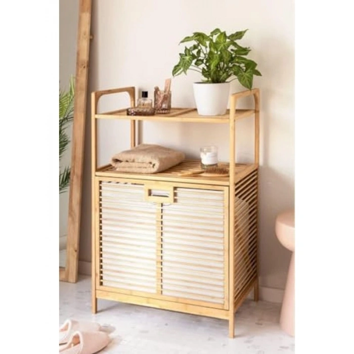 Banyo Düzenleyici, 2 Raflı Kirli Sepetli Organizer