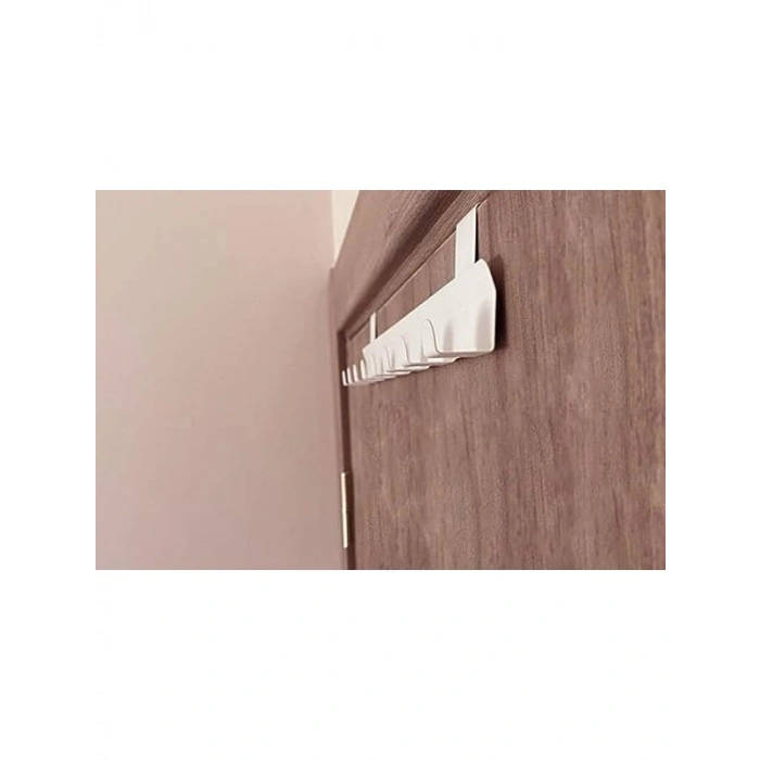 Banyo Kapısı Arkası Askılık, Metal Beyaz Tasarımlı Organizer