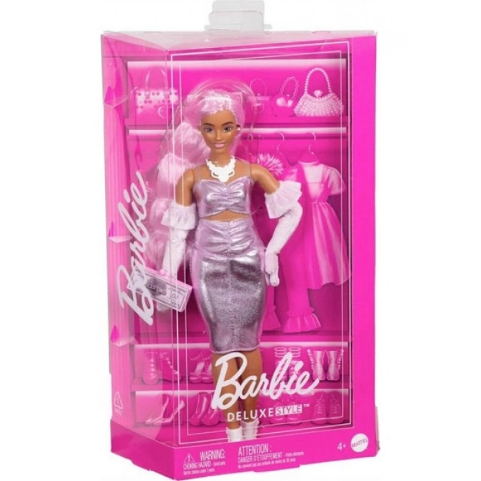 Barbie Deluxe Style Bebekler Pembe Saçlı HYV25
