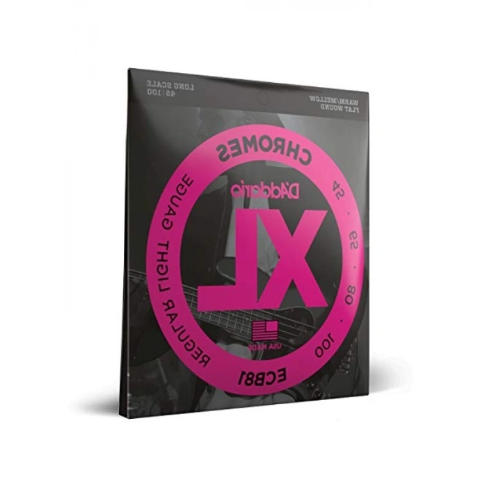 Bas Gitar Tel Seti - Krom Düz Sarı