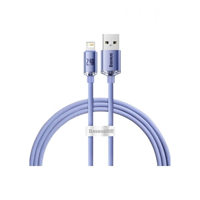 Baseus Crystal Shine 2.4A 120 cm Lightning Şarj Data Kablosu
