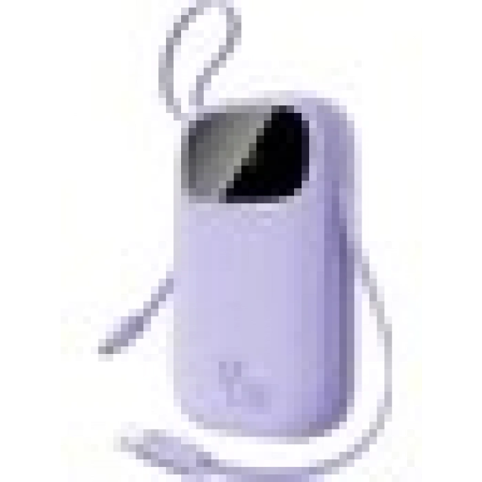 Baseus Enerfıll FC31 Digital Göstergeli Super Hızlı Kendinden 2 Type-C Kablolu Usb-C 2 Çıkışlı 10.000 Mah 45W Laptop Şarj Edebilen Powerbank - Mor